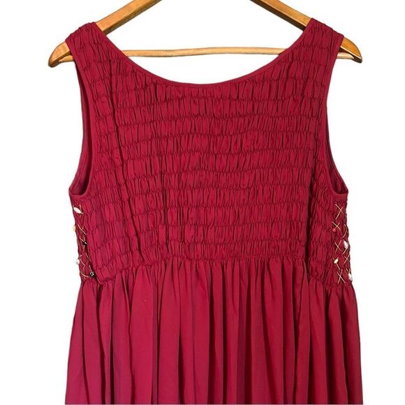 Victoria’s Secret red beaded maxi slip dress.‎ Gold  tag - Picture 7 of 7